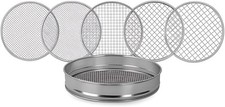 Garden Soil Sieve Stainless Steel Potting Bonsai Compost Fine Mesh With 5 Filter
