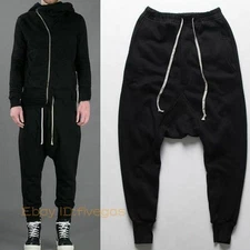 Men's Sweatpants Baggy Jogging Drop Crotch Casual Pants Trousers