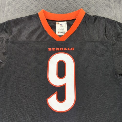 Cincinnati Bengals Jersey Joe Burrow Team Apparel Black Boys Kids Youth 18 - Picture 4 of 13