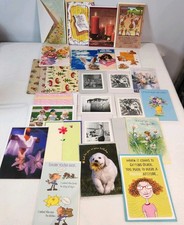 Lot/28 Greeting Cards Envelopes Birthday/Wrapping Paper/Sympathy/Thanksgiving 