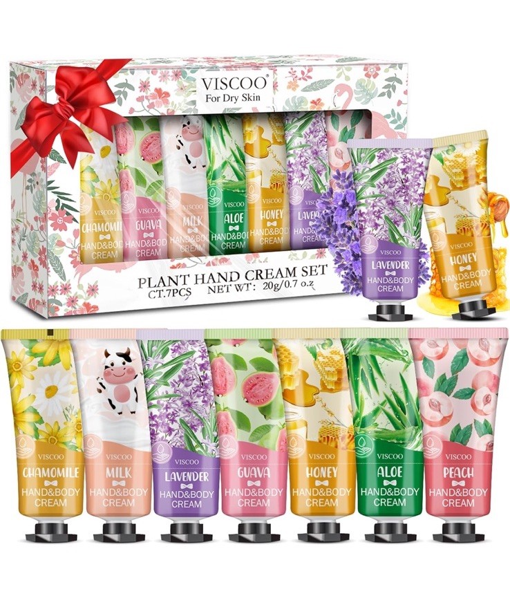 Pack de 7 set de regalo crema de manos para mujer