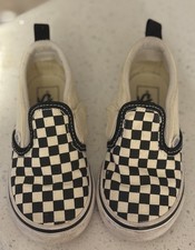 Vans Slip-on V Checkerboard VN0A34885GX Low Canvas Sneaker Shoes Toddler 8 T