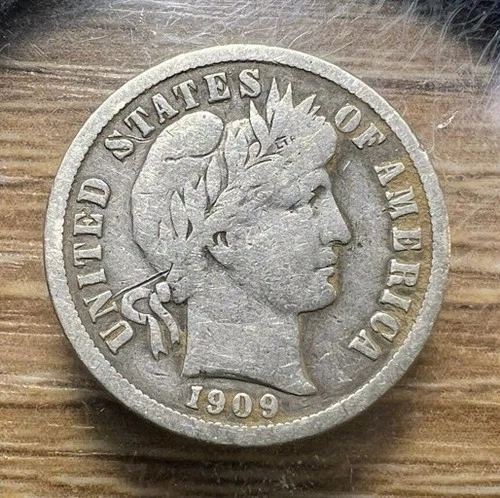 1909-P Barber Dime - Actual Coin Shown - Free Shipping & Tracking INV#607