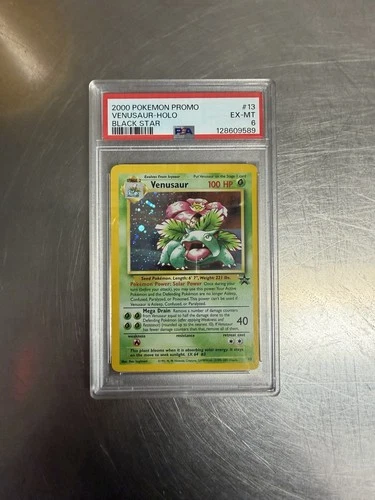 2000 Pokemon Black Star Promo Venusaur Holo. #13 Ex Mint, PSA 6