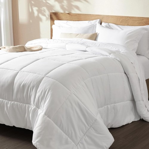 PHF 7 Pieces California King Comforter Set White, Bed King, White