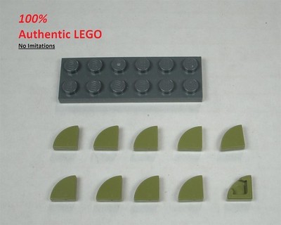 LEGO NEW 1x1 Olive Green Tile Quarter Circle (10x) 6454942 Brick 25269