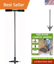 Powder-Coated Steel Compost Aerator - Comfort & Performance Combined