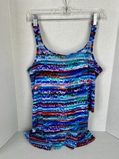 Miraclesuit Women's Underwire Swim Top Size 12 Bathing Suit Tankini Top