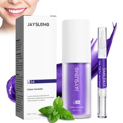 Purple Teeth Whitening Toothpaste, Lila Zahnpasta Weisse Zähne Purple Toothpa...