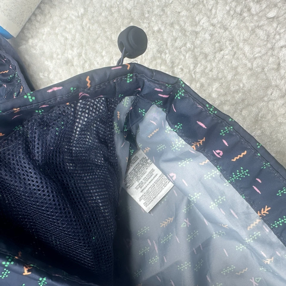 Columbia Hoodie Women 3XL Navy AOP Print Full Zip Hoody Jacket Windbreaker Rain - Image 4 of 4