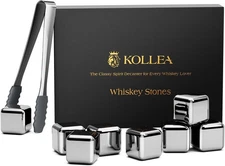 Kollea Fathers Day Whiskey Stones, 8 Packs Stainless A - 8 PCS Silver, Silver 