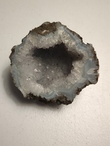 Blue Gray Circular Geode Crystal