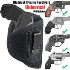 Concealed IWB Revolver Holster Fits .22 .38 .357 J Frame Snub Nose 2" Revolvers