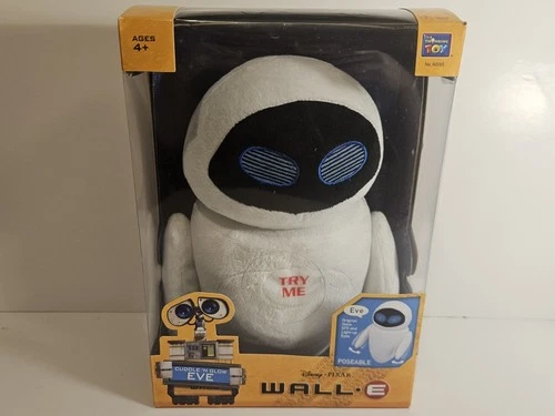 Brand New Sealed Thinkway Toys Disney Pixar Wall E Cuddle N Glow Eve Plush Doll
