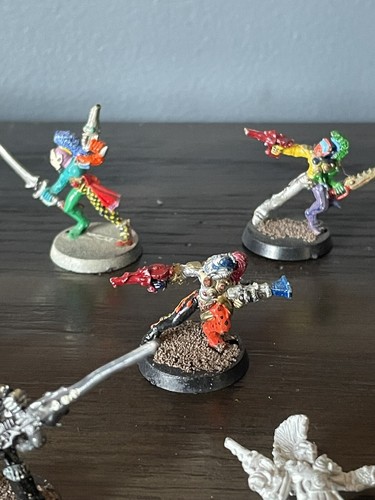 Vtg GW Warhammer 40k Harlequins Troupe x11 Metal OOP Rogue Trader Death Jester C - Picture 6 of 10