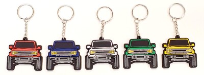 Ford Bronco Raptor Design Keychain - Soft Material Vibrant Color Detail