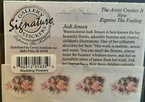 Gallery Signature Stickers Jodi Jensen Artwork 2 Sheets Wedding Flowers Archival - Picture 3 of 3