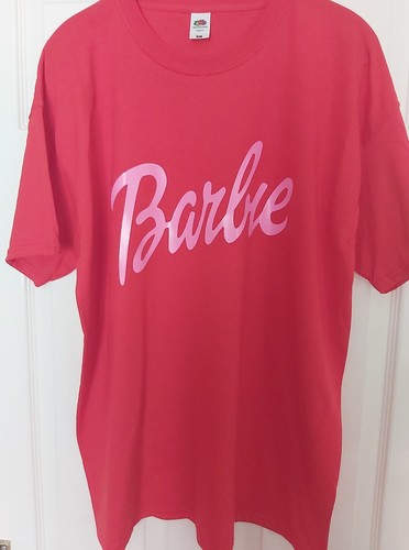 Barbie Red t shirt with white or Pink logo 3 years - XXL - Picture 4 of 8