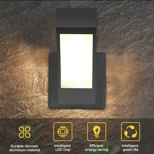 Lustrlach Modern Outdoor Wall Light LED Exterior Light Fixture Waterproof Por... - Picture 5 of 7