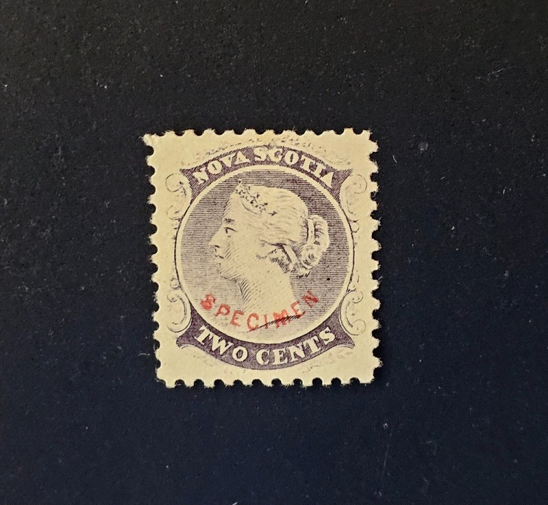Nova Scotia Canada Specimen Stamp Two Cents 2c Mint old stamp looks like forgery