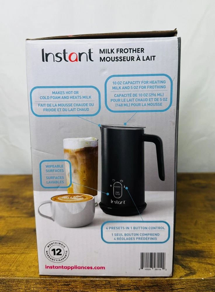 Milk Frother, Hot and Cold Foam for Cappuccinos, Lattes, Cold Brew, Iced Coffee