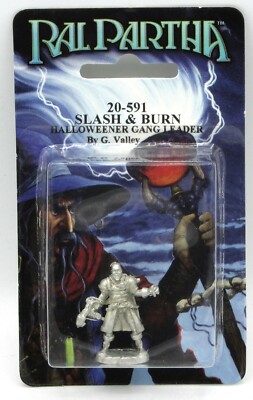 Ral Partha 20-591 Slash & Burn Halloweener Gang Leader (Shadowrun) Street Boss 