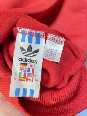 ADIDAS SEEFELD Red Retro Vintage Jacket Jacket Sweatshirt m | eBay