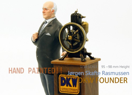 Jørgen Skafte Rasmussen PAINTED RESIN MODEL DKW Founder Das Kleine Wunder