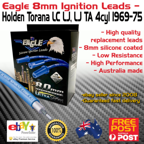<!--F#f_0-->Eagle 8mm Ignition Spark Plug Leads fit 4cyl Holden Torana LC LJ TA 1969-75<!--F/-->