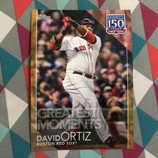 #20 David Ortiz Red Sox 5x7 05/10 made Gold 2019 Topps 150 Years Greatest moment