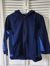 Boys Xersion Two-Tone Blue Size M 10/12 Zip Up Hoodie