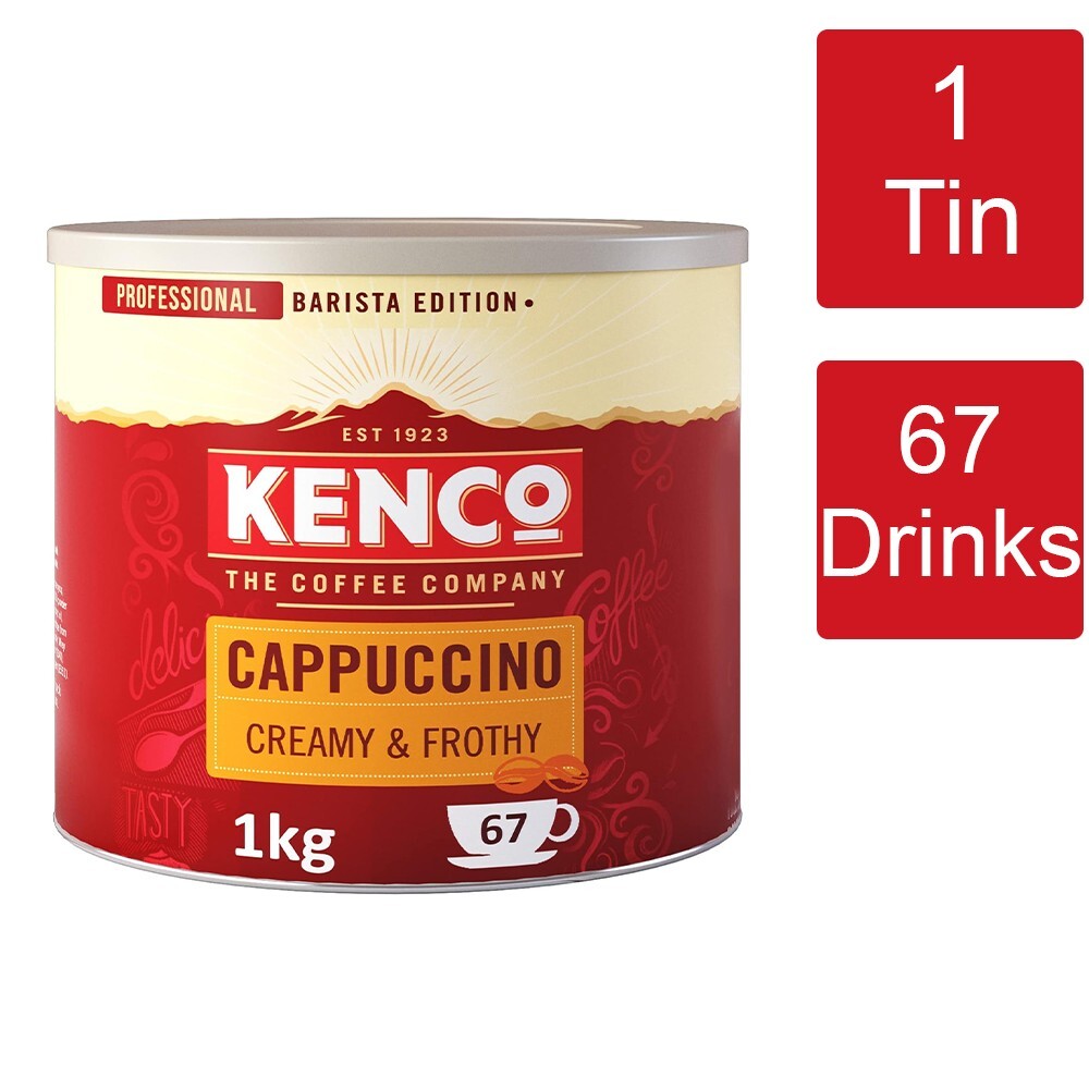 Kenco Cappuccino Instant Coffee Powder, 1kg Tin - Image 2