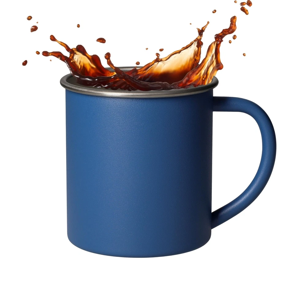 ELASTO PROMOTION FOR LIFE Edelstahlbecher 'Adventura' Trinkbecher 340 ml bruchsichere Tasse fürs Camping