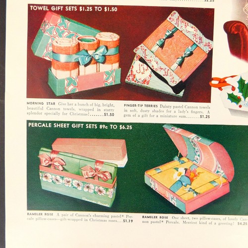 Christmas Vintage Print Ad Cannon Towels Sheet Double Page December 1940 - Picture 3 of 7