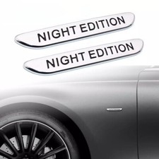 2x Night Edition Badge Emblem Sport Car Auto Fender Trunk Tailgate Decal Sticker 2x Night Edition Badge Emblem Sport Car Auto Fender Trunk Tailgate Decal Sticker