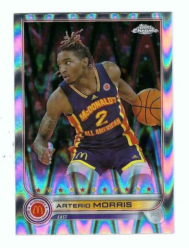 2022 Topps Chrome McDonald's All American Basketball RayWave Refractor Arterio Morris #19