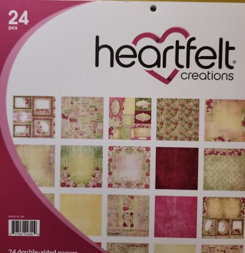 Heartfelt Creations FLORAL SENTIMENTS Paper Pad Card Scrapbooking Stock 12” New - Picture 3 of 7