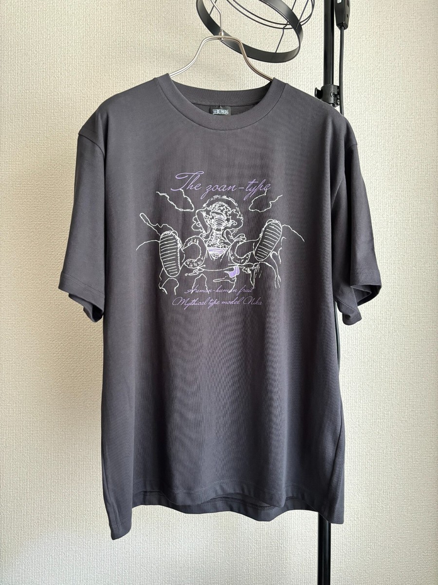 GU x ONE PIECE Graphic T-shirt Short Sleeve white&gray 2set Size L