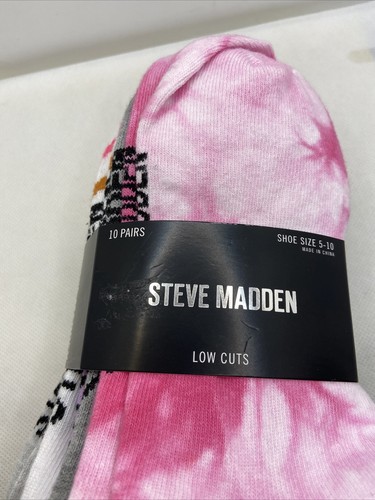 Steve Madden Women's Low Cut Everyday Socks 10 Pairs Shoe Size 5-10 - Picture 6 of 10