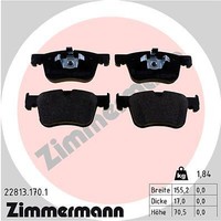 Zimmermann 22813.170.1 Bremsbelagsatz, Scheibenbremse Vorderachse FÜR CitroËN Ds