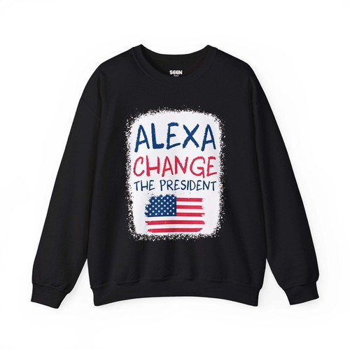 Alexa, Change The President Crewneck Sweater | Funny Decision 2024 Viral Sweater - Picture 33 of 41