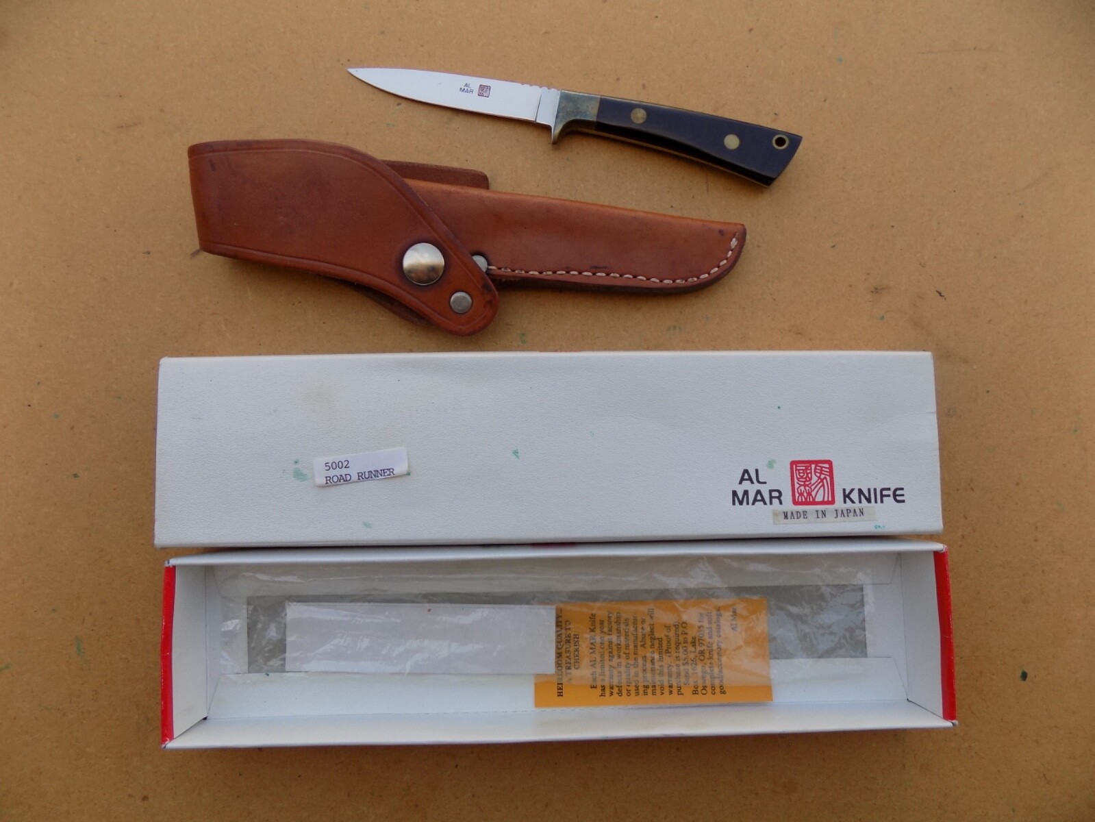 Vintage Al Mar 5002 Road Runner Knife Seki Japan