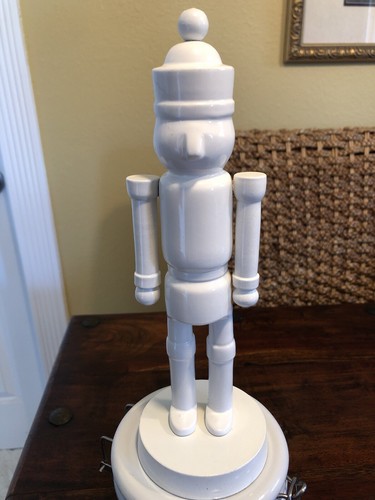 Target Threshold White Ceramic Nutcracker Figural Object Christmas 10” - Picture 2 of 10