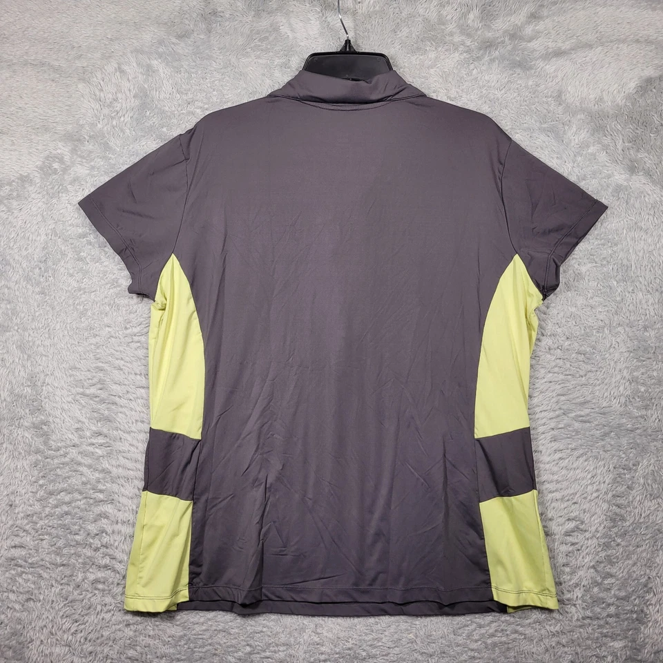 Jockey Polo Shirt Womens XXL Activewear 1/4 Zip Collared Short Sleeve - Image 4 of 4