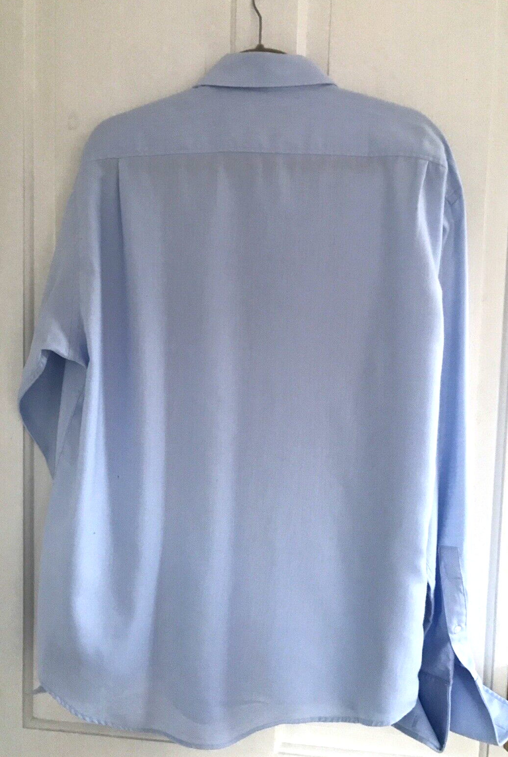 Camicia blu Yves Saint Laurent Pour Homme doppio polsino taglia 42 16 5