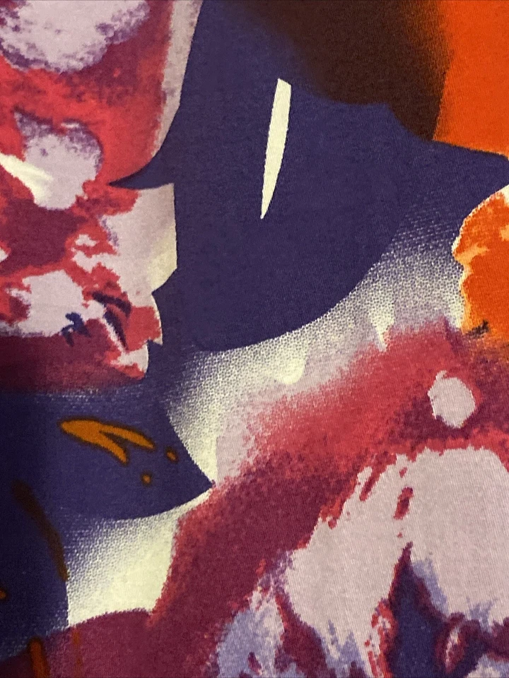 Vtg 6 Mt Fabric POLY COTTON purple red pink Flowers Floral 1-Way Stretch 56” Wid - image 4 of 4