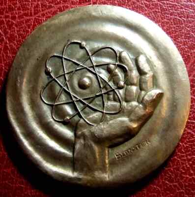 Elektron Und Proton, Verband Der Moleküle Elektrisch Und Radio Selten Medaille