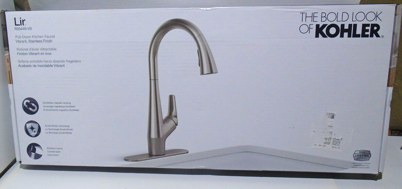 Kohler Lir R33449VS Pulldown Kitchen Faucet Vibrant Stainless Finish