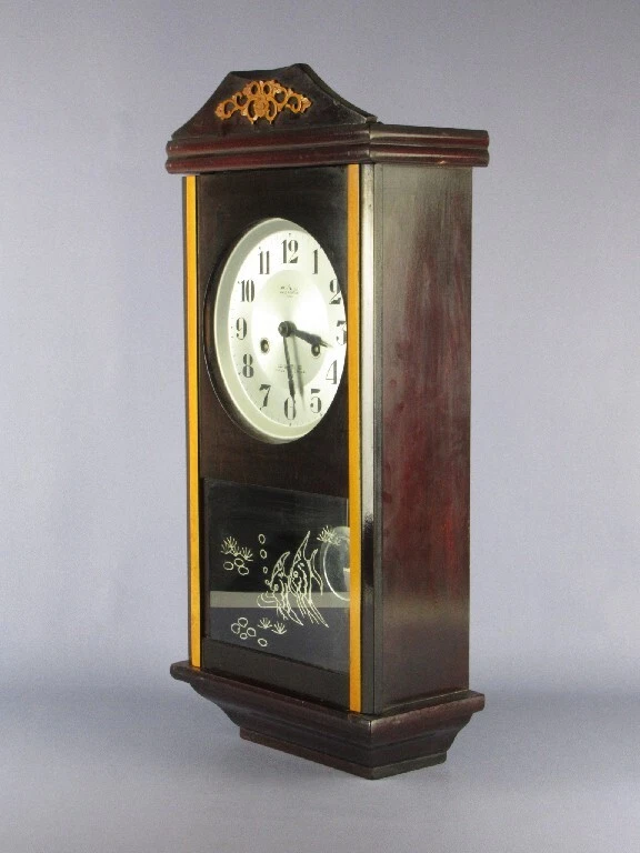 Reloj péndulo de pared mecánico vintage White Mountain de 15 días Foto 2 de 4