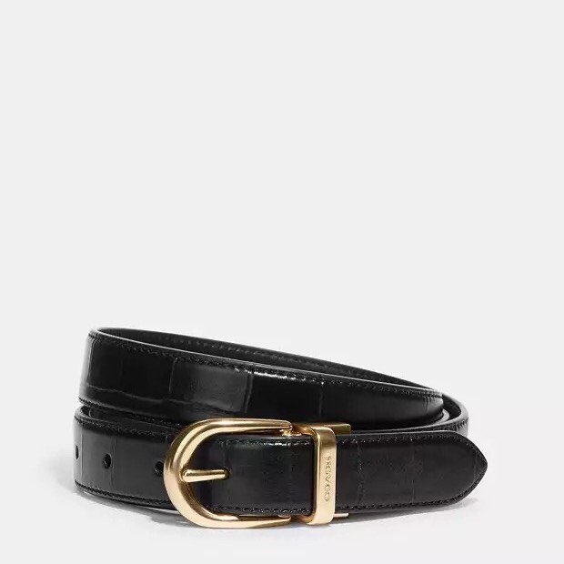 NEW Coach Classic Buckle Cut To Size Reversible Belt 25 Mm